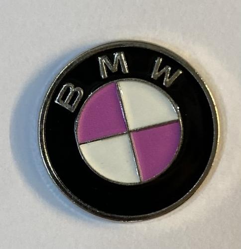 ستيكر معدني بي ام دبليو وردي