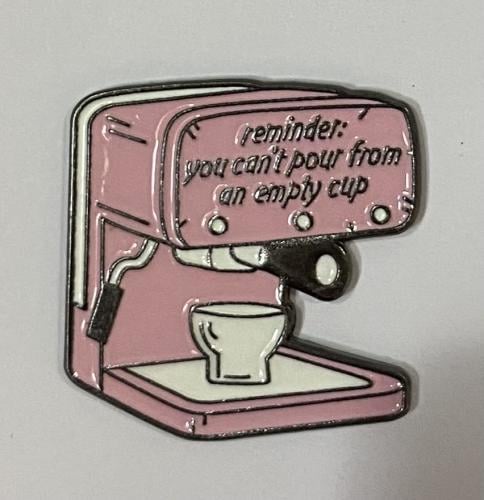 ستيكر معدني ماكينة قهوة reminder you can’t pour fr...