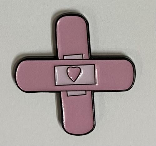 ستيكر معدني لصق جروح وردي