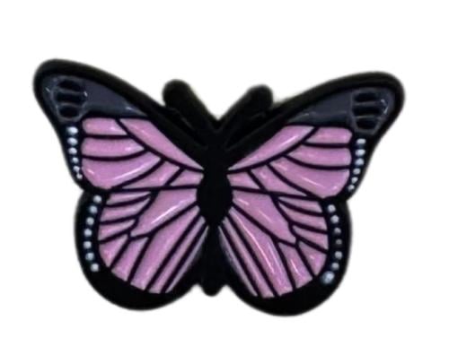 ستيكر معدني فراشة وردية
