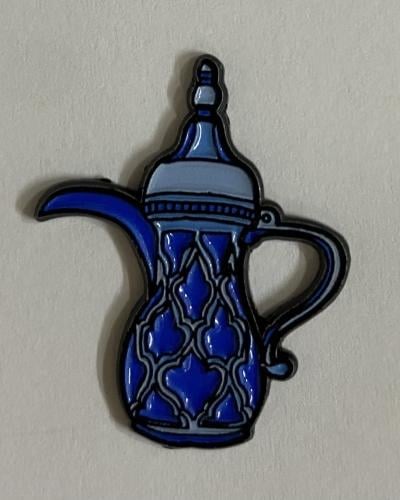 ستيكر معدني دلة زرقاء