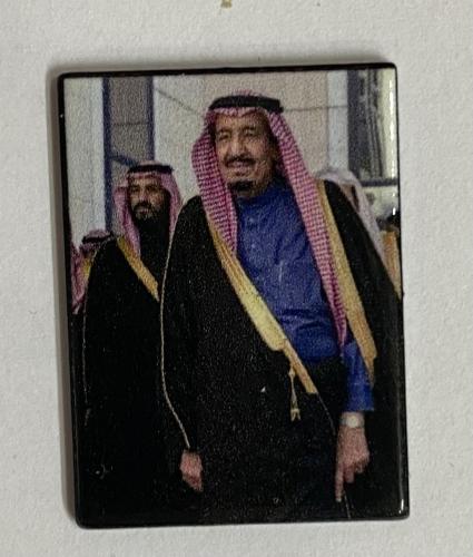 ستيكر معدني الملك سلمان و ولي العهد