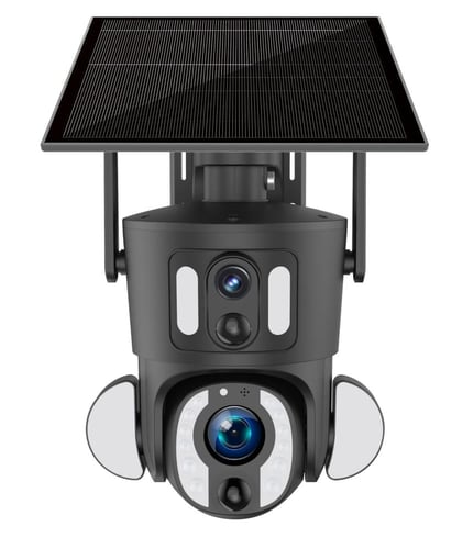 كاميرا مراقبة خارجية بالطاقة الشمسية 4K تعمل بالوا...