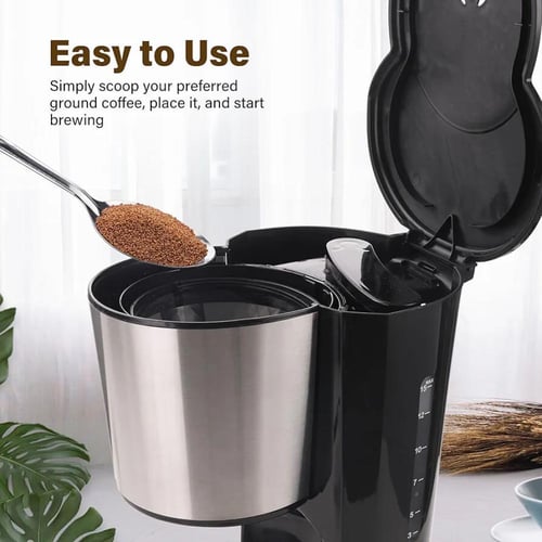 ماكينة صنع القهوة سعة 1.5 لتر - اسود