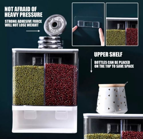 موزع الحبوب المزدوج - 2 قسم - سعة 3 كغ