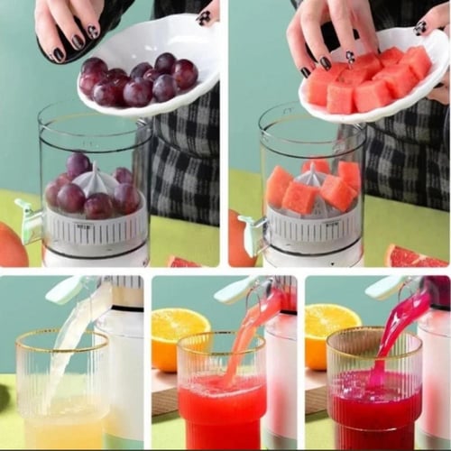 عصارة حمضيات ذكية تعمل بالشحن - مزودة بصفاية لإزال...