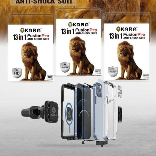 بكج حماية الايفون 13 برو ماكس من كارا 13 في 1- شفا...