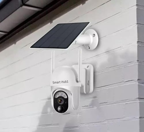 كاميرا مراقبة خارجية 4MP تعمل بالطاقة الشمسية وشري...