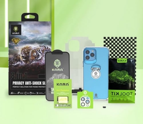 كارا بكج 8in1 أقوى بكج حماية متكامل للايفون ماركة...