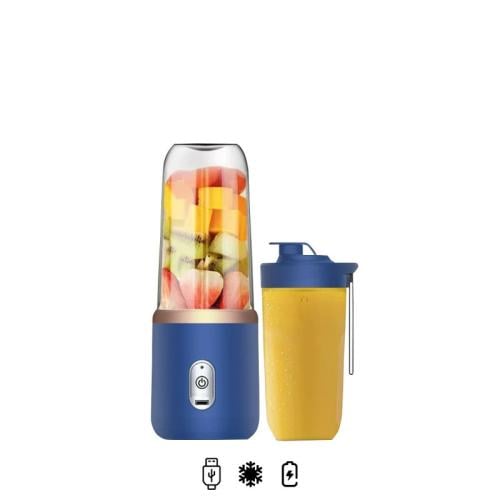 خلاط كهربائي متنقل بشحن USB و6 شفرات للعصائر الطاز...