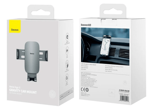 حامل جوال بيسوس على فتحة المكيف - رصاصي