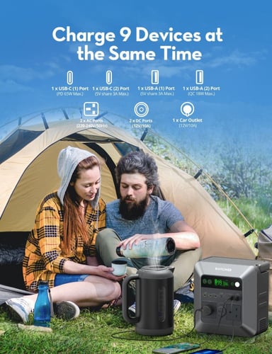 بطارية متنقلة راف باور 192500 ملي امبير بقوة 712.2...