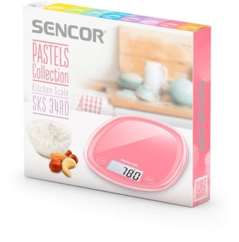 ميزان الطعام سينكور الكتروني حتى 5 كيلو احمر