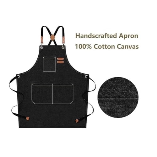مريول طباخ مقاوم للماء للرجال والنساء، مصنوع من قم...