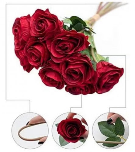 زهور صناعية من 9 قطع