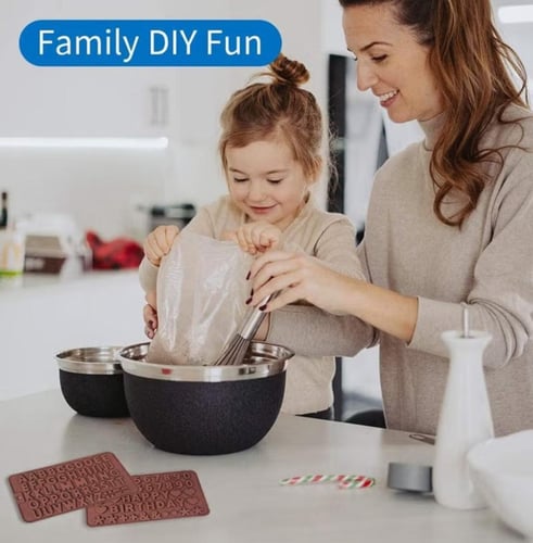 قالب كيك من السيليكون بنمط الحروف الأبجدية للتزيين...