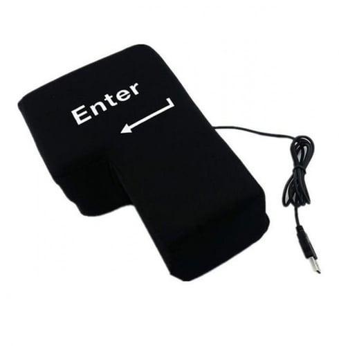 وسادة لتقليل التوتر بنمط مطبوع لكلمة "Enter"