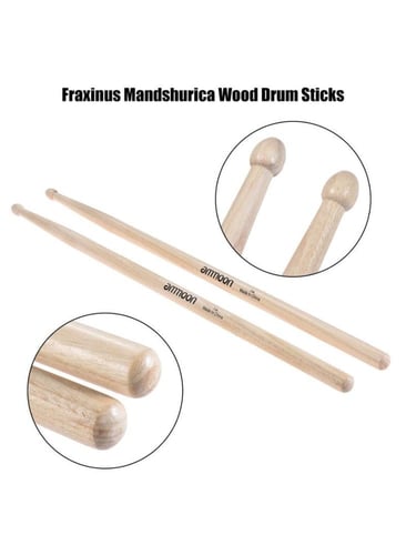 طقم عصا طبل خشبية من 12 زوج