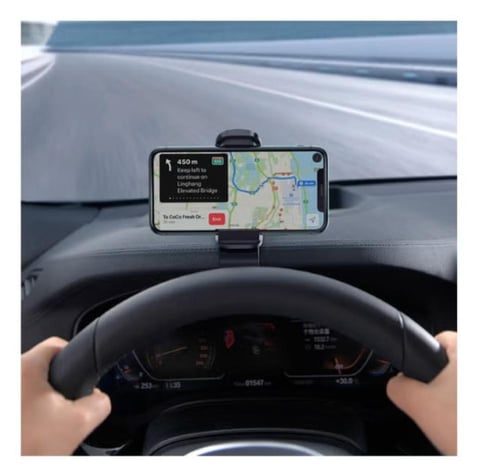 حامل هاتف بيج ماوث برو يثبت بالزجاج الأمامي للسيار...