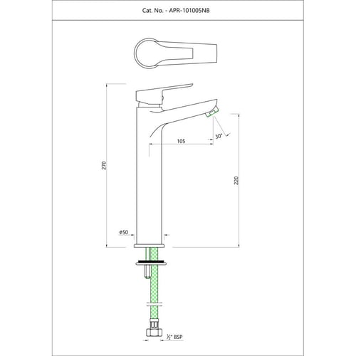 خلاط مغسلة رقبة طويلة