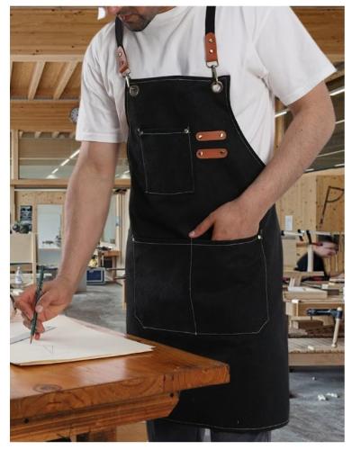 مريول طباخ مقاوم للماء للرجال والنساء، مصنوع من قم...