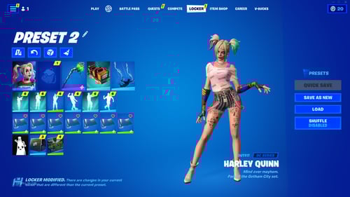 تأجير حساب سوني + فوق 190 سكن + سكن هارلي كوين + ف...