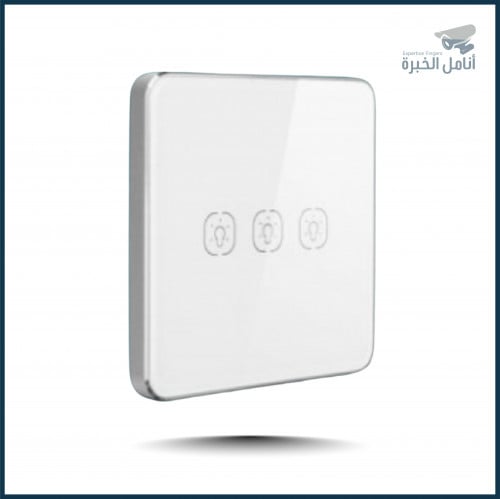 مفتاح انارة ثلاثي - زجاجي