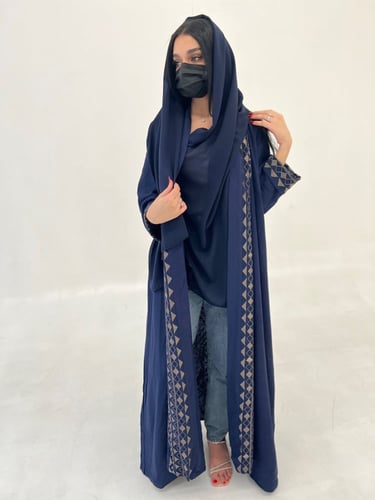 عباية دبل كلوش كحلي