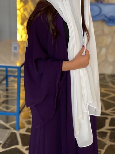 عباية موف + طرحة بيضاء