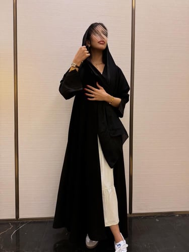 عباية اصالة تحديد اسود