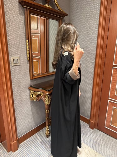 عباية دبل فيس بني واسود