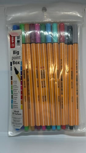 ستبيلو،طقم أقلام سائل علبة،20 لون