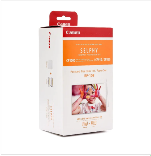 طقم حبر وورق كانون سيلفي الأصلي Canon RP-108