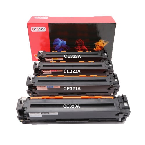 طقم طابعة حبر ليزر 128A ملونة CE323A CE322A CE321A...