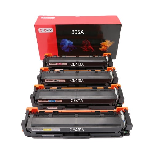 طقم حبر طابعة ليزر 305A ملون CE413A CE412A CE411A...