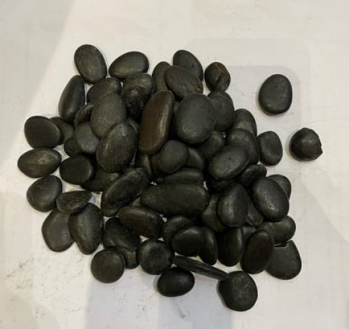 حجر زينة أسود نصف لمعة 1-2