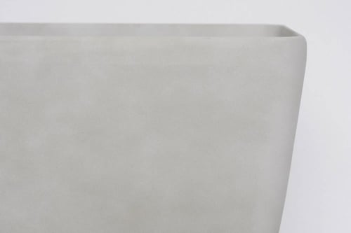 حوض زرع أبيض مستطيل