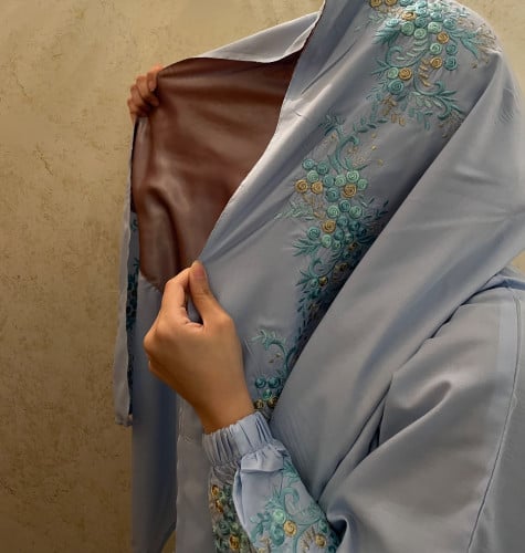 شرشف صلاة سماوي ربط مبطن بالستان