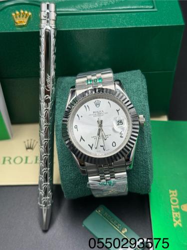 طقم ساعات رولكس وقلم كارتير درجة أولى