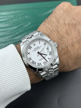 ساعة رولكس ديت جست أرقام رومانية كوبي سويس