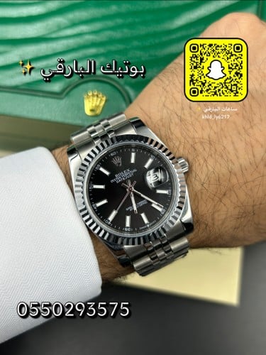 ساعة رولكس ديت جست أسود هاي كوالتي