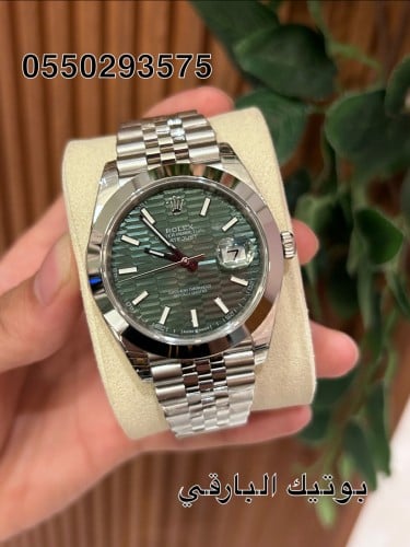 ساعة رولكس ديت جست أخضر الجديدة كوبي سويس