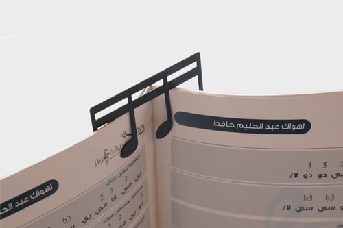 مثبت صفحات على شكل نوته