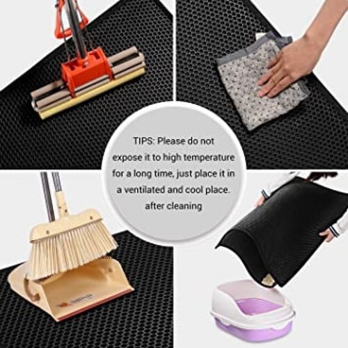 بساط لفضلات القطط ذو طبقة مزدوجة مضادة للماء والبو...