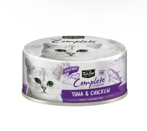 كرتون ( 24 حبة ) كت كات كومبليت - تونا ودجاج في مر...