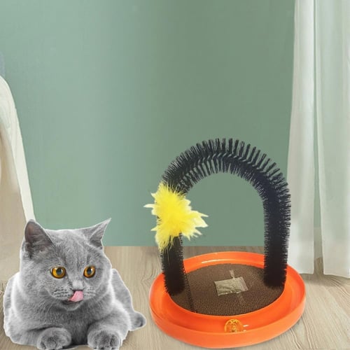 خداشة مدلكة للقطط على شكل قوس مع الكاتنيب
