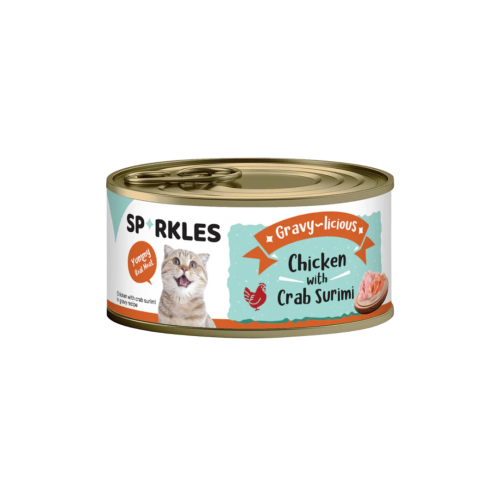 سباركليز | طعام رطب للقطط البالغة بالدجاج والسلطعو...