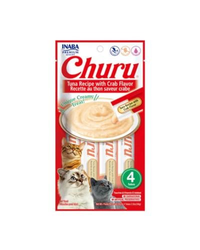 اينابا تشورو مكافأة للقطط بالتونة والروبيان 4*14 ج...