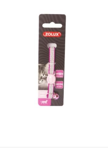 زولكس طوق نايلون لماع - زهري