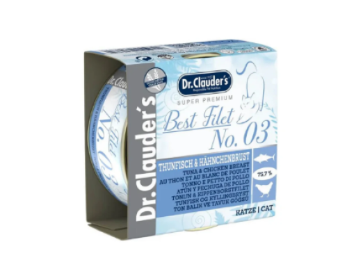 د.كلاودرز معلبات بست فيليه - تونه ودجاج للقطط 70 ج...